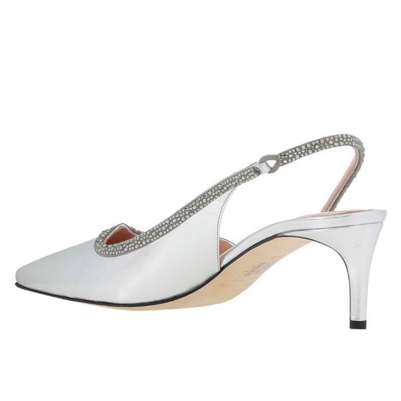 NEW 🔹Alberta Ferretti 🔹Rhinestones Silver Pumps 🔹IT38/ US7~8/24.5cm - Picture 3 of 10